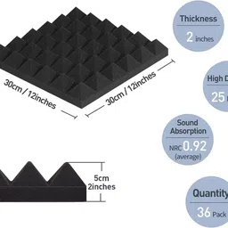 imaginea Foam Pyramid Wall image 2