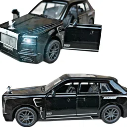 ruhani toys & gift gallery Diecast Alloy 1:32 New Roll Royce Metal Medium Car With Light And Sound (Black)-picture-13
