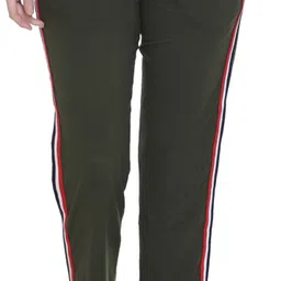 Women Solid Dark Green Track Pants-image-66