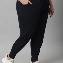 rute Women Solid Black Track Pants image 4