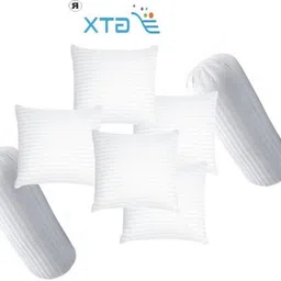 gtx Microfibre Bolster Pack of 7 Stripes Classic Combo Set Of 5 Cushions & 2-picture-28