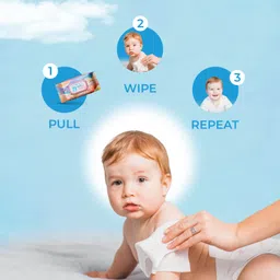 mw&b EVRYDAE Essentials Baby Wipes with Aloe Vera n Vitamin E Sensitive Skin Tissues image 2