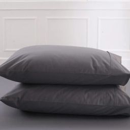 maspar Grey Solid 200TC Cotton 20x30 Inches Pillow Covers (Set of 2)-picture-14