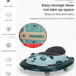 panda baby products Musical Activity Walker With Parent Rod image 5