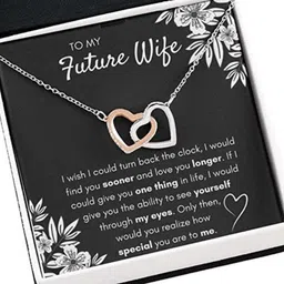 rakva Future Wife Necklace Gift For Girlfriend Fiance Find You Sooner Silver Pendant Set image 2