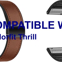 ACM WSM28P22BRGY3569 Pack of 2 Watch Strap Leather Magnetic Silicone 22mm for Noise Colorfit Thrill Smartwatch (Brown/Grey) Smart Watch Strap-picture-34