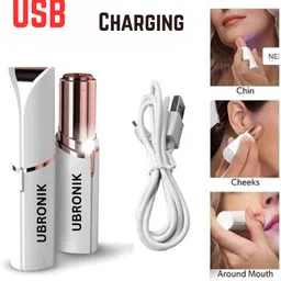 ubronik Electric Facial Hair Remover – Flawless Painless Lipstick Style Shaver, Women-picture-10