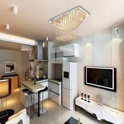 crysta world Rectangular K9 Crystal Chandelier Ceiling Lamp image 3