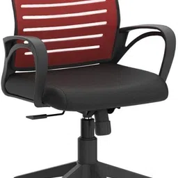 maestro Home & Office Mesh Chair with Fixed Handles - Comfortable Desk Chair Fabric Office Adjustable Arm Chair image 2