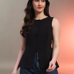 trend arrest Solid Women Waistcoat image 1