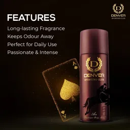 denver Ace,Champ Deodorant Body Spray |Long Lasting|Provides 24hour odor protection Deodorant Spray - For Men image 2