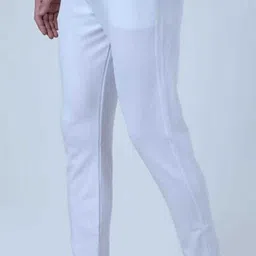 purser Men Solid White Track Pants image 3