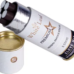 white leaf Premium Herbal Smoke NO Tobacco/Nicotine Cigarette Clove Flavor(15 Smoke, Shot) Smoking Cessations image 3