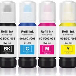 HV Cartridges 003 Refill Ink Compatible for L3110,L3150,L3250,L3252,L3115,L3116 Printer 3PC Black + Tri Color Combo Pack Ink Bottle-picture-41