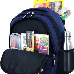 zerus cartoon print kids backpack for boys girls with stylish design & bottle holder Waterproof School Bag image 4