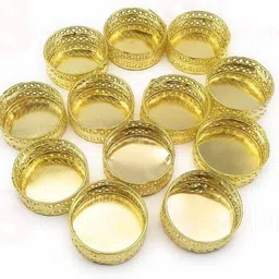 rajmart global Tea Light Craft Material Diwali Decoration Home & Temple Décor Cast Iron Tealight Holder-picture-10