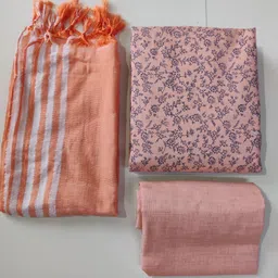 ace collection Unstitched Cotton Blend Salwar Suit Material Printed image 3