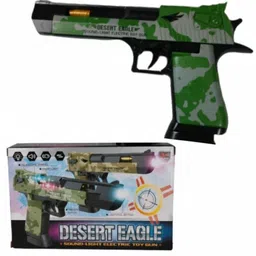 vanshecommerce Desert Eagle Gun Toy with Light and Sound effect Guns and Darts (multicolor) image 2