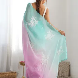 divastri Ombre Bollywood Chiffon Saree image 2