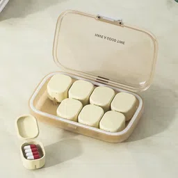 homefast 1 Small Pill Box, Medicine Box, 8 Compartments, Portable Travel Pill Organiser Pill Box image 4