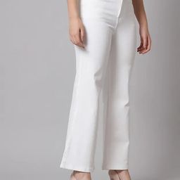 kotty Women Straight Fit High Rise White Jeans-picture-18