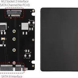 microware M.2 to 2.5 inch SATA Enclosure Adapter,M.2 (NGFF) SSD to SATA III Hard Drive 2.5 inch (NGFF) SSD to SATA III Hard Drive Enclosure image 2