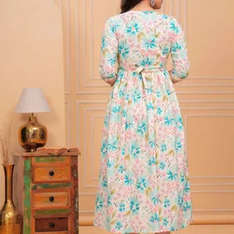 piroki Women Printed Pure Cotton Anarkali Kurta image 3