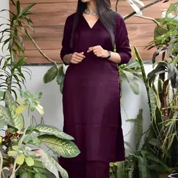 vnhsin Women Cotton Rayon Kurti Pant Set-picture-25