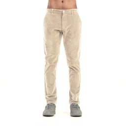 belano Men Slim Fit Beige Corduroy Trousers-picture-11
