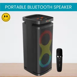 SACRO A1 (PORTABLE WIRELESS PARTY SPEAKER)With Wireless Karaoke Mic& Hi Bass SoundQ387 40 W Bluetooth Tower Speaker-picture-13