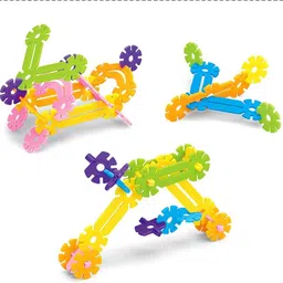 toys n smile Snowflake Flower Building Blocks DIY Construction Interlocking Game Toy for Kids image 4