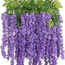 ajaa Purple Westeria Artificial Flower image 5