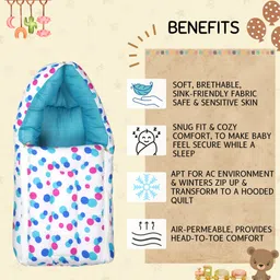 aligza New Born Baby Sleeping Bag Comfortable & Easy To Carry Your Baby Anywhere Sleeping Bag image 3