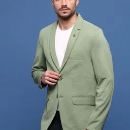 showoffff Men Solid Single Breasted Casual Blazer image 2