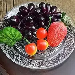 greatzomall Pack of 6 Glass Crystal Clear Serving Plate for Dining 7 INCH Paraat Dinner Set-picture-18