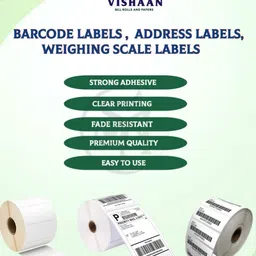 vishaan 50 X 25 Barcode label - Self Adhesive Paper Label image 5