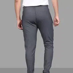 duooble Pack of 2 Men Solid Dark Blue, Grey Track Pants image 5