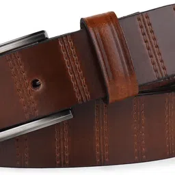 roadster Men Formal Brown Genuine Leather Belt image 2