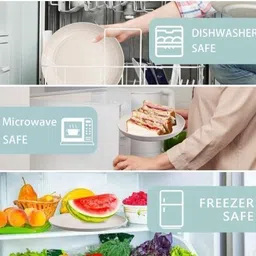 pefectdine NW_ Plate Lunch & Plates Square Floral Print Serving Plate 11 Inch_New Dinner Plate image 2