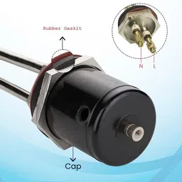 blueuon Industrial Water Heater 1.25WBT (Shock-Proof) Copper Element 1000 W Shock Proof Immersion Heater Rod image 3