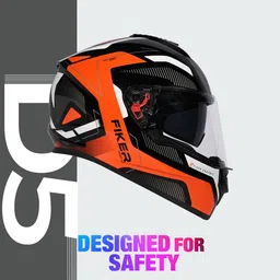 studds Drifter D5 Fiker ISI Certified with Dual Visor & Spoiler Full Face Helmet Helmet Motorbike Helmet image 5