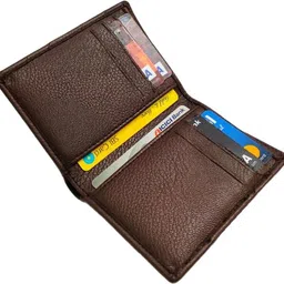 rage gaze Men & Women Brown Artificial Leather Card Holder image 1