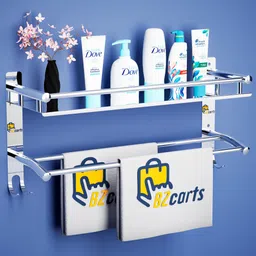 bzcarts BZc-1007-SS-CP Stainless Steel Wall Shelf-picture-14