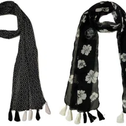 mss fashion Printed Chiffon Women Multicolor Scarf, Stole, Fancy Scarf-picture-23