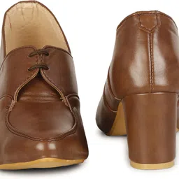 saheb Trendy High Heel Formal Shoes for Girls and Women Derby For Women image 4