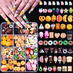 climberty 3D Cartoon Nail Charms 12 Styles Kawaii Cute Nail Art Charms DIY Craft Set Box-picture-43