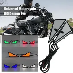 campark Universal Motorcycle LED Demon Eye Light Devil Eye Demon Evil Eyes Headlight Indicator Light Motorbike LED (12 V, 12 W) image 2