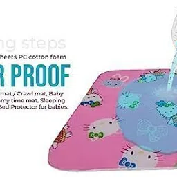 preferable clothes New Born Plastic Baby Bed Protecting Mat (Multicolor, Pack of 4) image 3