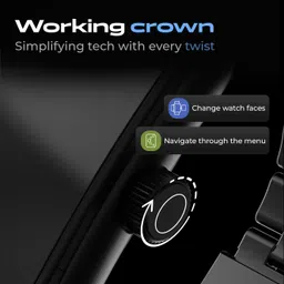 Boult Trail 2.01" 3D Curved HD Display, Working Crown, 190+ Watch Faces, Health Track Smartwatch image 5