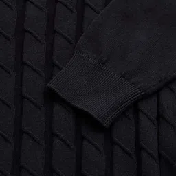 snitch Men Solid Polo Neck Pure Cotton Black T-Shirt-picture-18